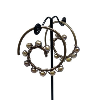 E15 - 12gauge Copper Beads Earrings