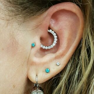 daith, tragus and lobes