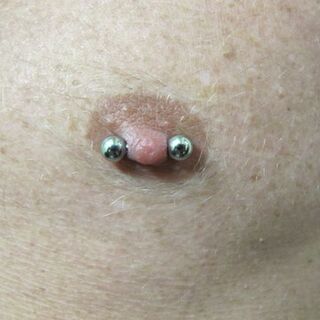 12g (2mm) Nipple Piercing