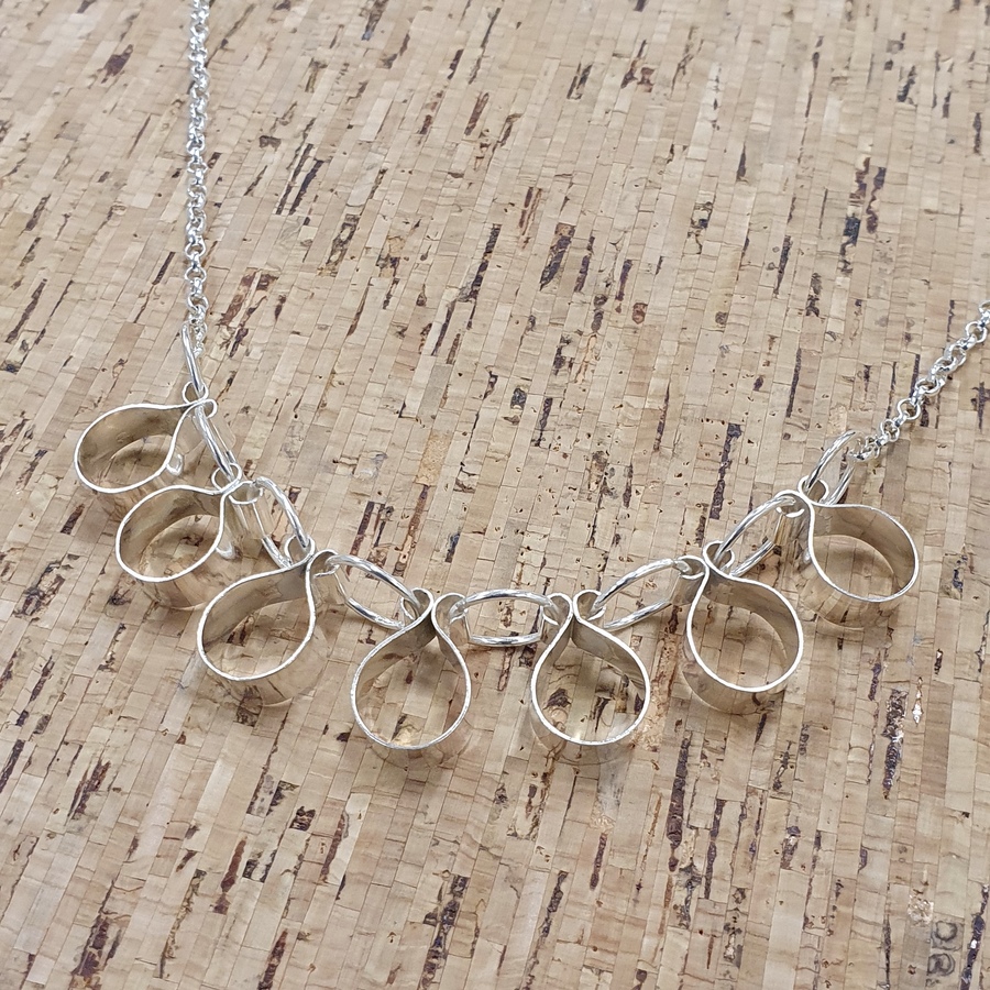 Silver Loops Necklace.
