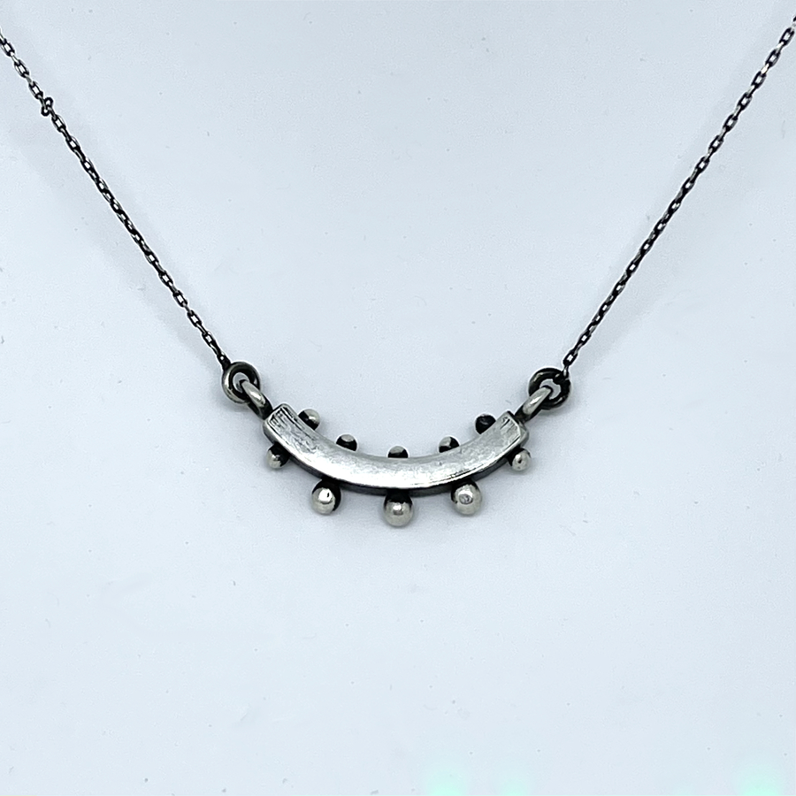 Studded Arc Mini Necklace