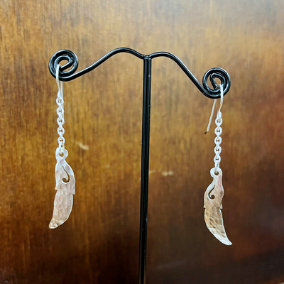 JB103 - Silver Feather Earrings