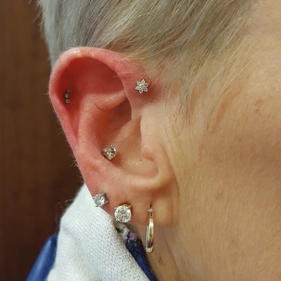 forward helix, helix & conch