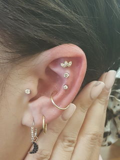 triple helix, conch & tragus