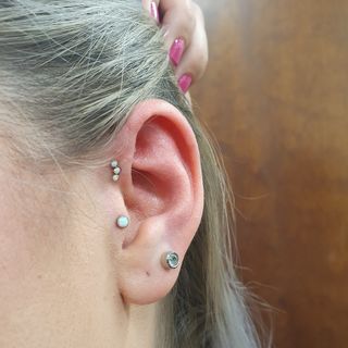 tragus & forward helix