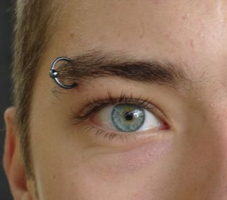 16 gauge eyebrow